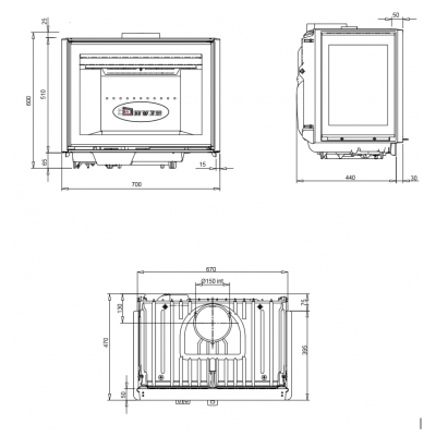 Каминная топка Dovre 2575 CBS1