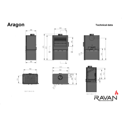 Чугунная печь Ravan Aragon