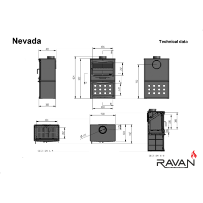 Чугунная печь Ravan Nevada