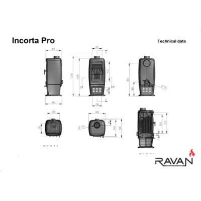 Чугунная печь Ravan Incorta Pro 