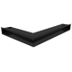 Камінна решітка Kratki LUFT кутова права чорна 54,7x76,6x9