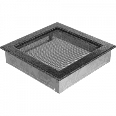 Каминная решетка Kratki черно-серебряная 22x22