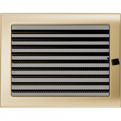 Каминная решетка Kratki позолоченная с жалюзи 22x30