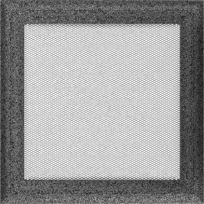 Камінна решітка Kratki Oskar чорно-срібна 22x22