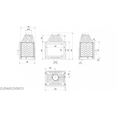 Каминная топка Kratki ZUZIA ECO 12 DECO
