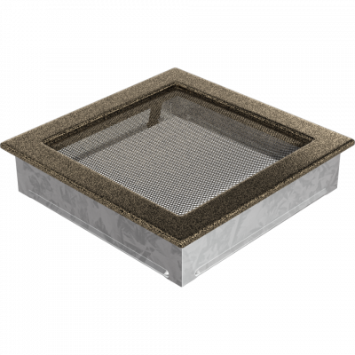 Каминная решетка Kratki черно-золотая 22x22
