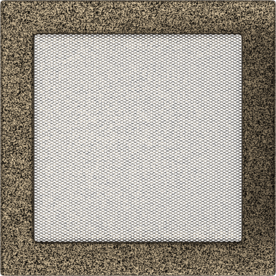 Каминная решетка Kratki черно-золотая 22x22
