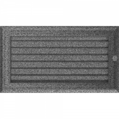 Каминная решетка Kratki Oskar черно-серебряная с жалюзи 17x30