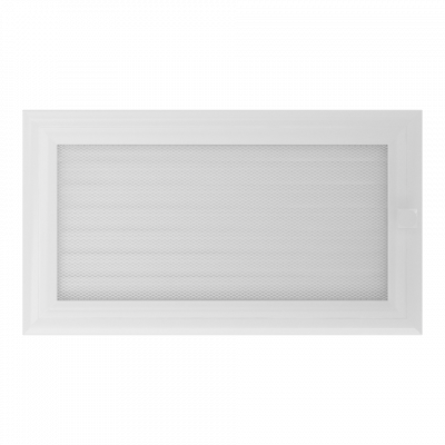 Камінна решітка Kratki Oskar біла з жалюзями 17x30