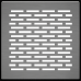 Каминная решетка Kratki FLOOR шлифованная 17x17