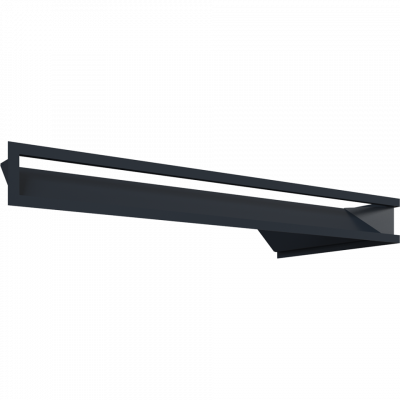 Каминная решетка Kratki LUFT SF угловой левый графитовый 80x40x9
