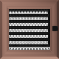 Каминная решетка Kratki Oskar медная с жалюзи 17x17