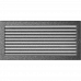 Камінна решітка Kratki чорно-срібна з жалюзями 22x45