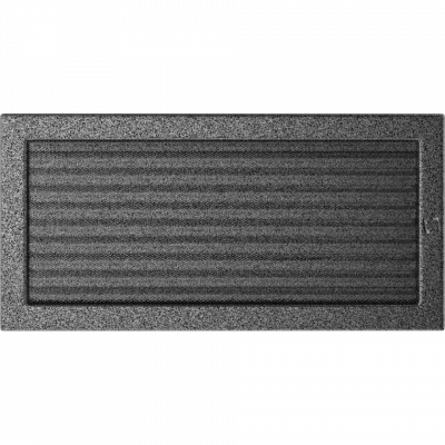 Камінна решітка Kratki чорно-срібна з жалюзями 22x45