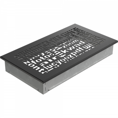 Каминная решетка Kratki ABC черная 17x30