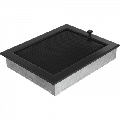 Камінна решітка Kratki чорна з жалюзями 22x30