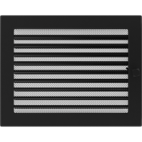 Каминная решетка Kratki черная с жалюзи 22x30