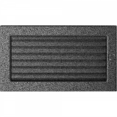 Каминная решетка Kratki черно-серебряная с жалюзи 17x30