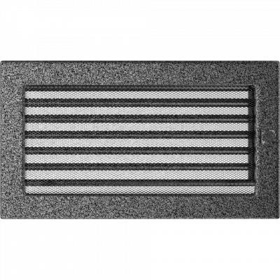 Каминная решетка Kratki черно-серебряная с жалюзи 17x30