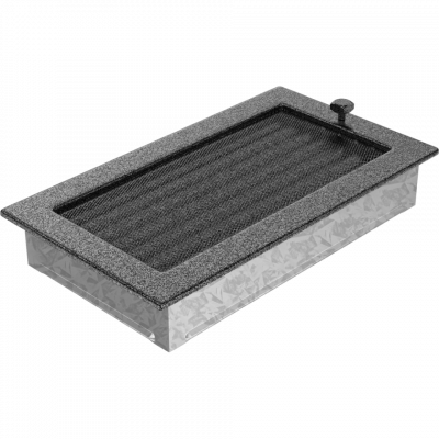 Каминная решетка Kratki черно-серебряная с жалюзи 17x30