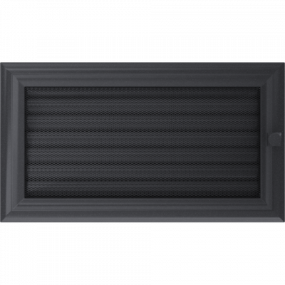 Камінна решітка Kratki Oskar графітова з жалюзями 17x30