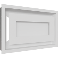 Камінна решітка Kratki WIND біла 22x37