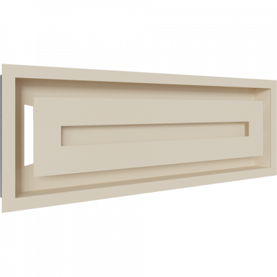 Камінна решітка Kratki WIND кремова 17x49