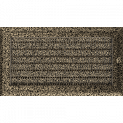 Каминная решетка Kratki Oskar черно-золотая с жалюзи 17x30