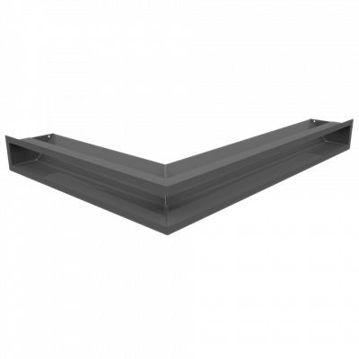 Каминная решетка Kratki LUFT угловая правая графитовая 54,7x76,6x9