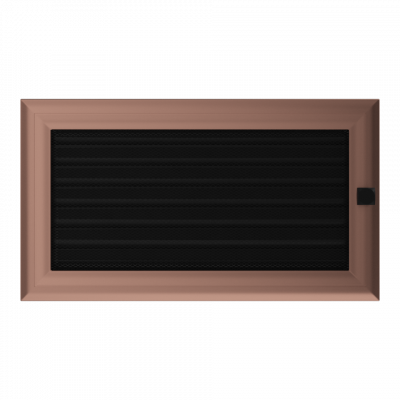 Камінна решітка Kratki Oskar мідна фарбована з жалюзями 17x30