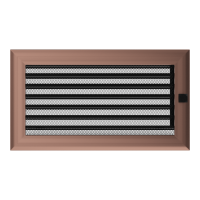 Каминная решетка Kratki Oskar медная крашеная с жалюзи 17x30
