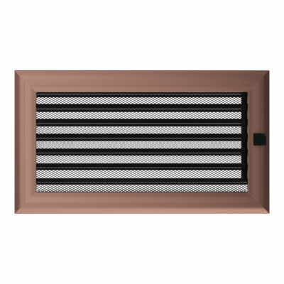 Камінна решітка Kratki Oskar мідна фарбована з жалюзями 17x30