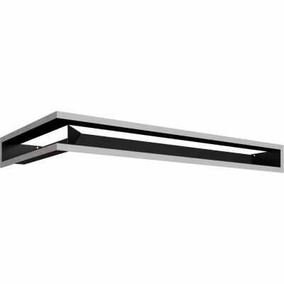 Каминная решетка Kratki LUFT угловой правый шлифованный 40x80x9