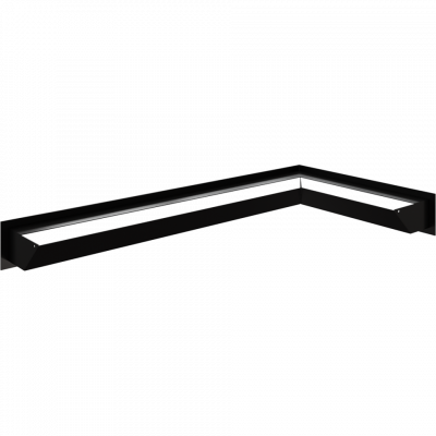 Каминная решетка Kratki LUFT угловой правый шлифованный 40x80x9