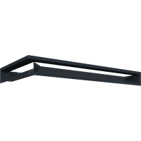 Камінна решітка Kratki LUFT кутовий правий графітовий 40x80x9
