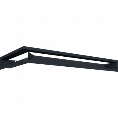 Камінна решітка Kratki LUFT кутовий правий графітовий 40x80x9