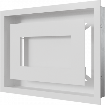 Камінна решітка Kratki WIND біла 22x30
