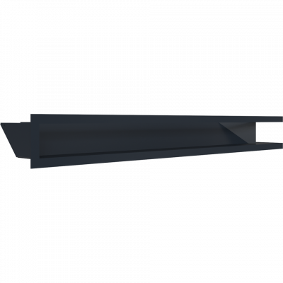 Каминная решетка Kratki LUFT угловой левый графитовый 80x40x9