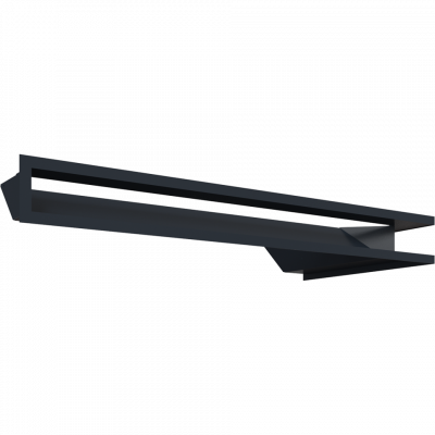 Каминная решетка Kratki LUFT угловой левый графитовый 80x40x9