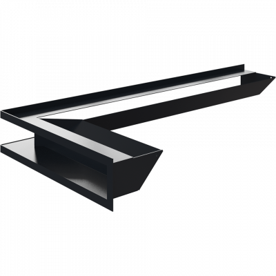 Каминная решетка Kratki LUFT угловой левый графитовый 80x40x9