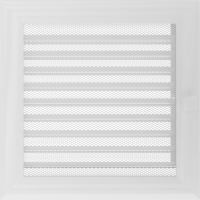 Камінна решітка Kratki Oskar біла з жалюзями 22x22