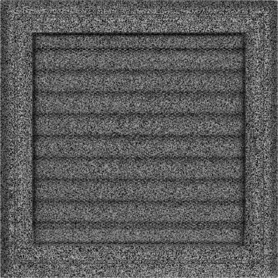 Каминная решетка Kratki Oskar черно-серебряная с жалюзи 22x22