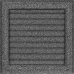 Каминная решетка Kratki Oskar черно-серебряная с жалюзи 22x22