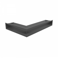 Каминная решетка Kratki LUFT SF угловая правая графитовая 40x60x9