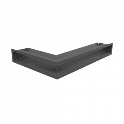 Каминная решетка Kratki LUFT SF угловая правая графитовая 40x60x9