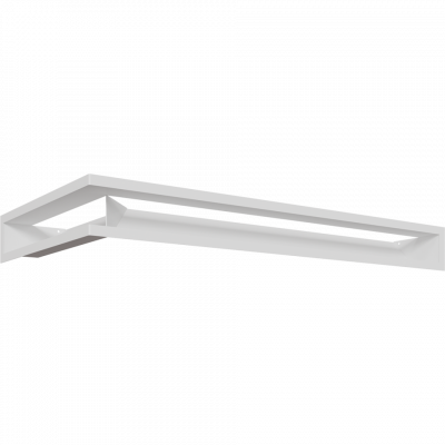 Каминная решетка Kratki LUFT угловой правый белый 40x80x9