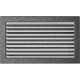 Камінна решітка Kratki чорно-срібна з жалюзями 22x37