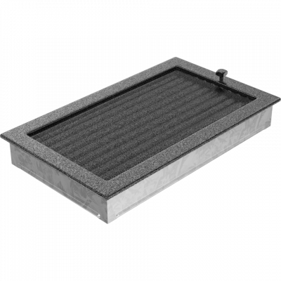 Каминная решетка Kratki черно-серебряная с жалюзи 22x37
