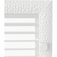 Камінна решітка Kratki Venus біла з жалюзями 22x45