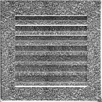 Каминная решетка Kratki FRESH черно-серебряная 17x17